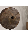 Ancient Wooden Cart Wheel on Custom Base-8. Asian & Chinese Furniture, Art, Antiques, Vintage Home Décor for sale at FEA Home