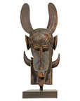 Wooden Mythical Animal Mask Mounted on Custom Base-18. Asian & Chinese Furniture, Art, Antiques, Vintage Home Décor for sale at FEA Home