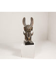 Wooden Mythical Animal Mask Mounted on Custom Base-2. Asian & Chinese Furniture, Art, Antiques, Vintage Home Décor for sale at FEA Home