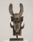 Wooden Mythical Animal Mask Mounted on Custom Base-8. Asian & Chinese Furniture, Art, Antiques, Vintage Home Décor for sale at FEA Home