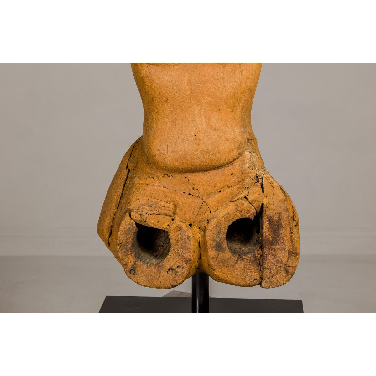 Cavalier Sans Tête, Carved Wooden Torso Mounted on Custom Black Lacquer Base-4. Asian & Chinese Furniture, Art, Antiques, Vintage Home Décor for sale at FEA Home