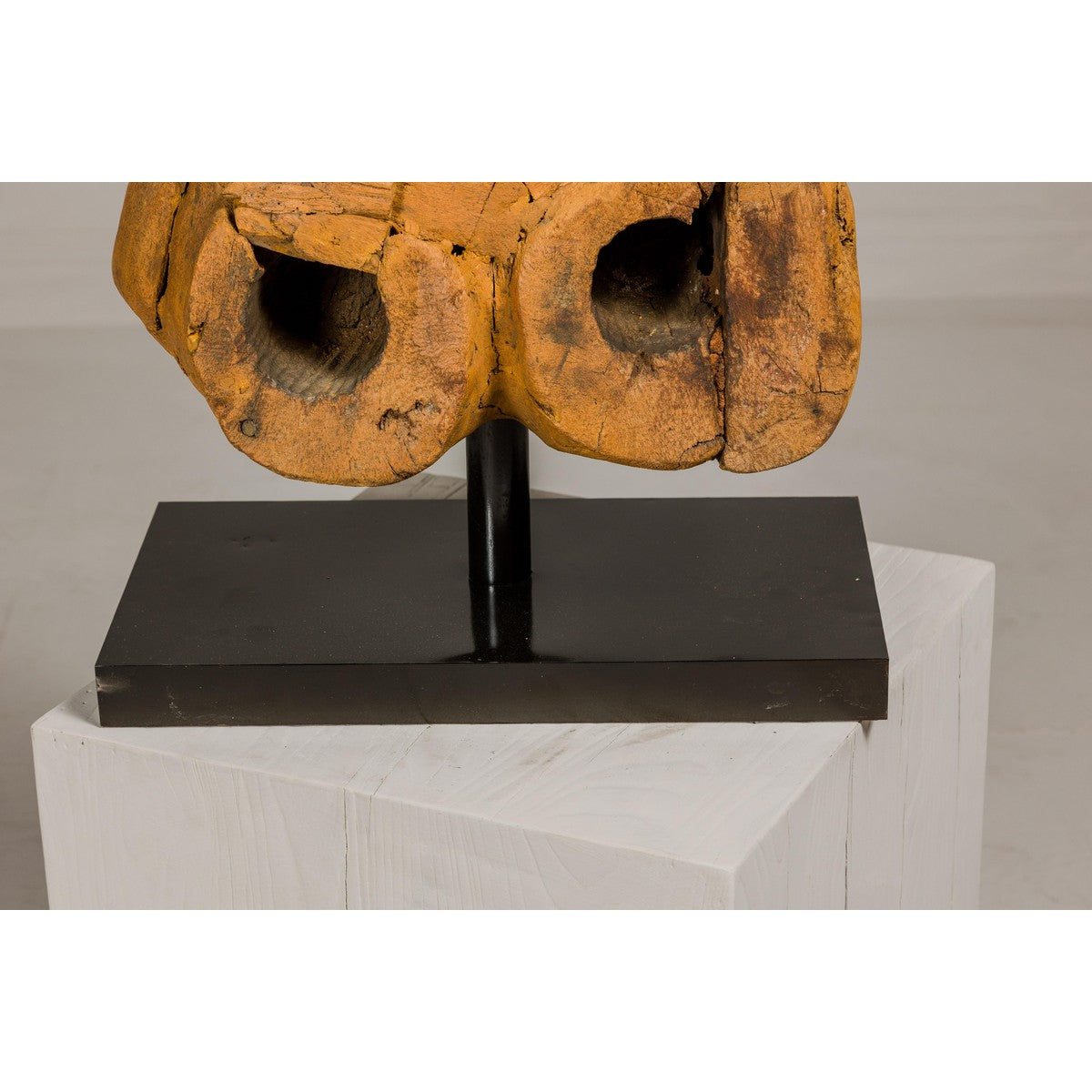 Cavalier Sans Tête, Carved Wooden Torso Mounted on Custom Black Lacquer Base-5. Asian & Chinese Furniture, Art, Antiques, Vintage Home Décor for sale at FEA Home