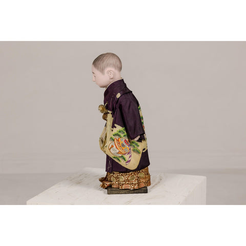 Ichimatsu Doll of a Little Boy Dressed in a City Kimono, circa 1950-YN8059-12. Asian & Chinese Furniture, Art, Antiques, Vintage Home Décor for sale at FEA Home
