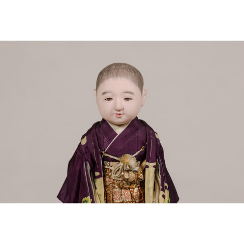 Ichimatsu Doll of a Little Boy Dressed in a City Kimono, circa 1950-YN8059-5. Asian & Chinese Furniture, Art, Antiques, Vintage Home Décor for sale at FEA Home