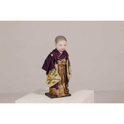 Ichimatsu Doll of a Little Boy Dressed in a City Kimono, circa 1950-YN8059-8. Asian & Chinese Furniture, Art, Antiques, Vintage Home Décor for sale at FEA Home