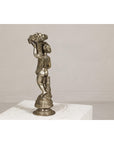 Baroque Style Silvered Bronze Statuette of a Putto Carrying a Fruit Basket-12. Asian & Chinese Furniture, Art, Antiques, Vintage Home Décor for sale at FEA Home