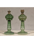 Green Glass Gas Lights with Meander Friezes, a Vintage Pair-5. Asian & Chinese Furniture, Art, Antiques, Vintage Home Décor for sale at FEA Home