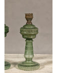 Green Glass Gas Lights with Meander Friezes, a Vintage Pair-7. Asian & Chinese Furniture, Art, Antiques, Vintage Home Décor for sale at FEA Home