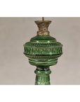 Green Glass Gas Lights with Meander Friezes, a Vintage Pair-8. Asian & Chinese Furniture, Art, Antiques, Vintage Home Décor for sale at FEA Home