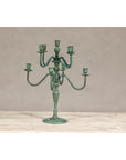 Vintage Two-Tiered Eight Arm Candelabra with Verdigris Patina-10. Asian & Chinese Furniture, Art, Antiques, Vintage Home Décor for sale at FEA Home