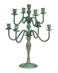 Vintage Two-Tiered Eight Arm Candelabra with Verdigris Patina-1. Asian & Chinese Furniture, Art, Antiques, Vintage Home Décor for sale at FEA Home