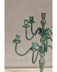 Vintage Two-Tiered Eight Arm Candelabra with Verdigris Patina-6. Asian & Chinese Furniture, Art, Antiques, Vintage Home Décor for sale at FEA Home