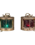 Pair of Nippon Sento Ship Lanterns with Green and Red Glass, Unwired-11. Asian & Chinese Furniture, Art, Antiques, Vintage Home Décor for sale at FEA Home