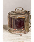 Pair of Nippon Sento Ship Lanterns with Green and Red Glass, Unwired-6. Asian & Chinese Furniture, Art, Antiques, Vintage Home Décor for sale at FEA Home