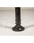 Vintage Black Marble Column Pedestal with White Veining and Stepped Base-10. Asian & Chinese Furniture, Art, Antiques, Vintage Home Décor for sale at FEA Home