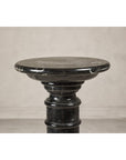 Vintage Black Marble Column Pedestal with White Veining and Stepped Base-12. Asian & Chinese Furniture, Art, Antiques, Vintage Home Décor for sale at FEA Home