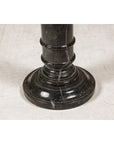 Vintage Black Marble Column Pedestal with White Veining and Stepped Base-13. Asian & Chinese Furniture, Art, Antiques, Vintage Home Décor for sale at FEA Home
