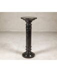 Vintage Black Marble Column Pedestal with White Veining and Stepped Base-14. Asian & Chinese Furniture, Art, Antiques, Vintage Home Décor for sale at FEA Home