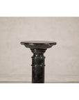 Vintage Black Marble Column Pedestal with White Veining and Stepped Base-5. Asian & Chinese Furniture, Art, Antiques, Vintage Home Décor for sale at FEA Home