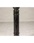 Vintage Black Marble Column Pedestal with White Veining and Stepped Base-6. Asian & Chinese Furniture, Art, Antiques, Vintage Home Décor for sale at FEA Home