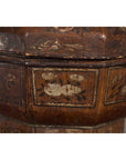 Chinese Antique Lacquered Gift Delivering Basket with Hand Painted Floral Décor-16. Asian & Chinese Furniture, Art, Antiques, Vintage Home Décor for sale at FEA Home