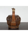 Chinese Antique Lacquered Gift Delivering Basket with Hand Painted Floral Décor-8. Asian & Chinese Furniture, Art, Antiques, Vintage Home Décor for sale at FEA Home