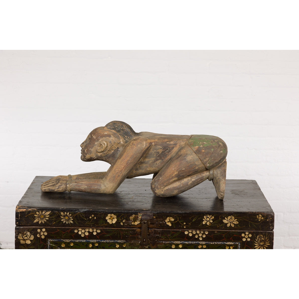 19th Century Wooden Sculpture of a Praying Male Figure-10. Asian & Chinese Furniture, Art, Antiques, Vintage Home Décor for sale at FEA Home