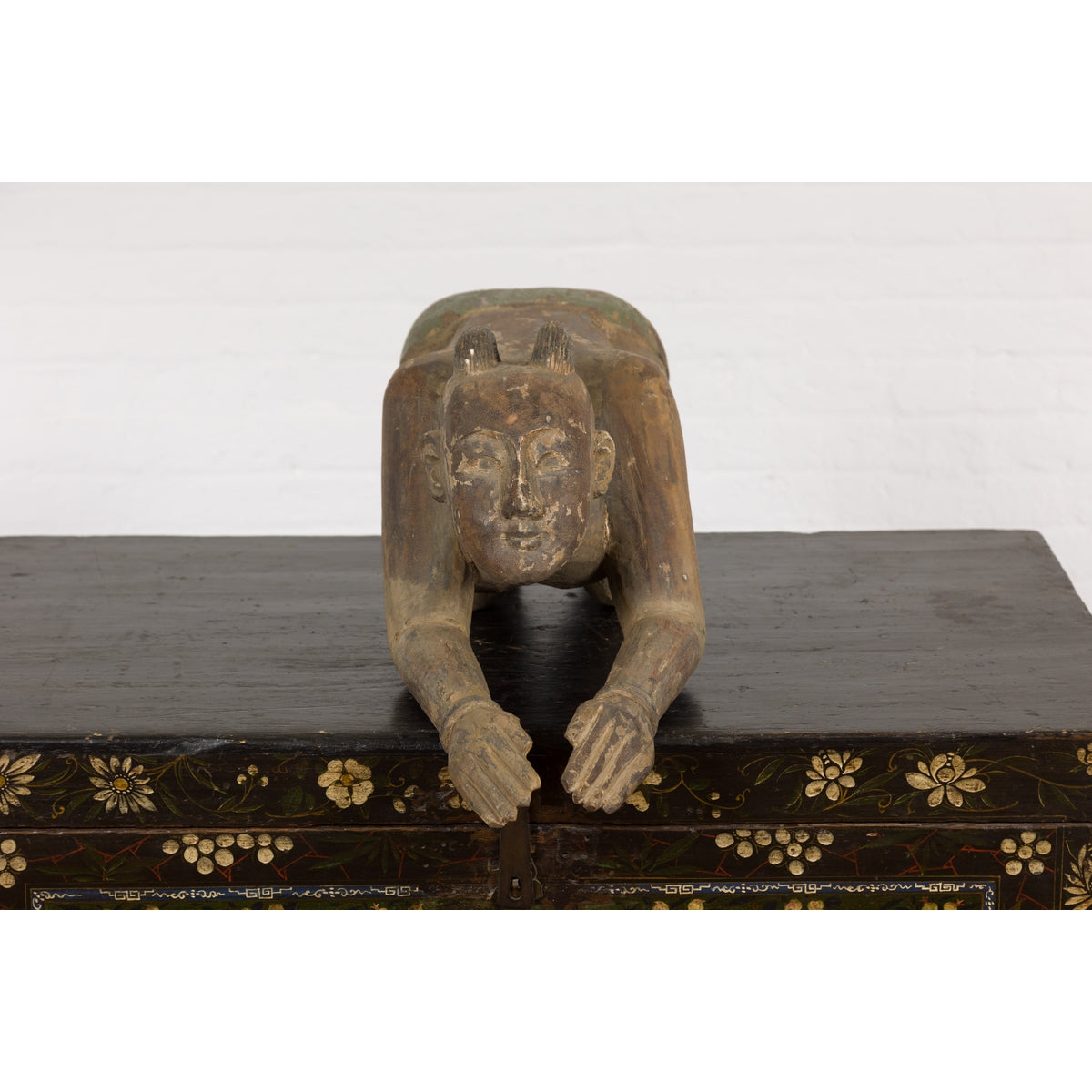 19th Century Wooden Sculpture of a Praying Male Figure-16. Asian & Chinese Furniture, Art, Antiques, Vintage Home Décor for sale at FEA Home