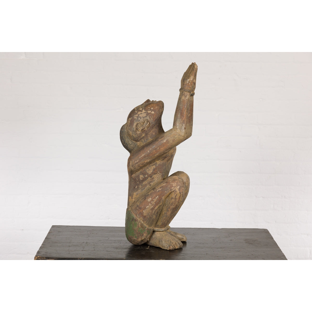 19th Century Wooden Sculpture of a Praying Male Figure-17. Asian & Chinese Furniture, Art, Antiques, Vintage Home Décor for sale at FEA Home