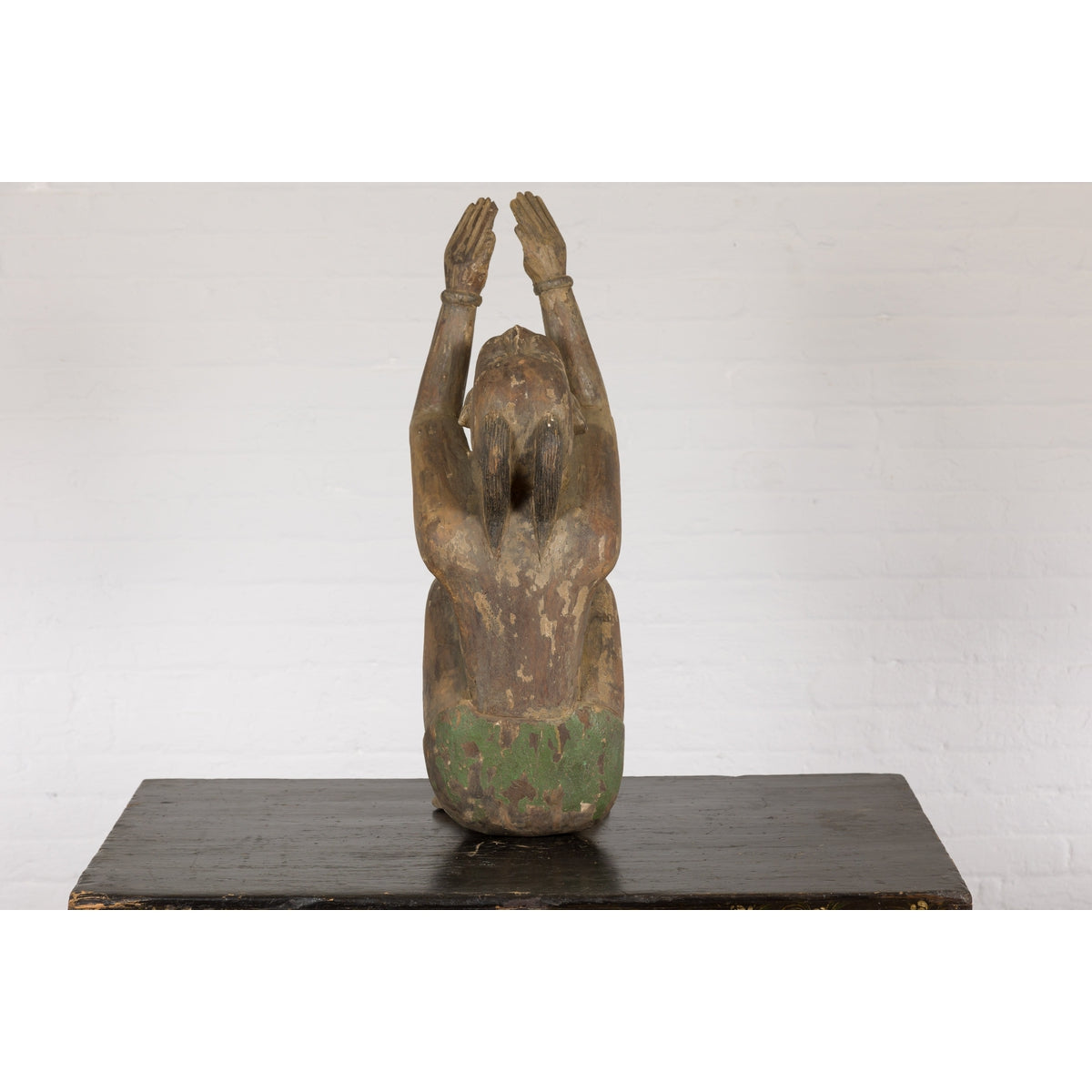 19th Century Wooden Sculpture of a Praying Male Figure-18. Asian & Chinese Furniture, Art, Antiques, Vintage Home Décor for sale at FEA Home