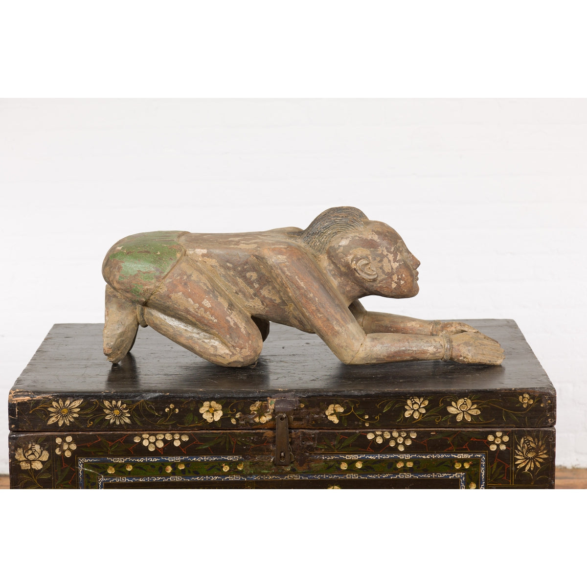 19th Century Wooden Sculpture of a Praying Male Figure-3. Asian & Chinese Furniture, Art, Antiques, Vintage Home Décor for sale at FEA Home