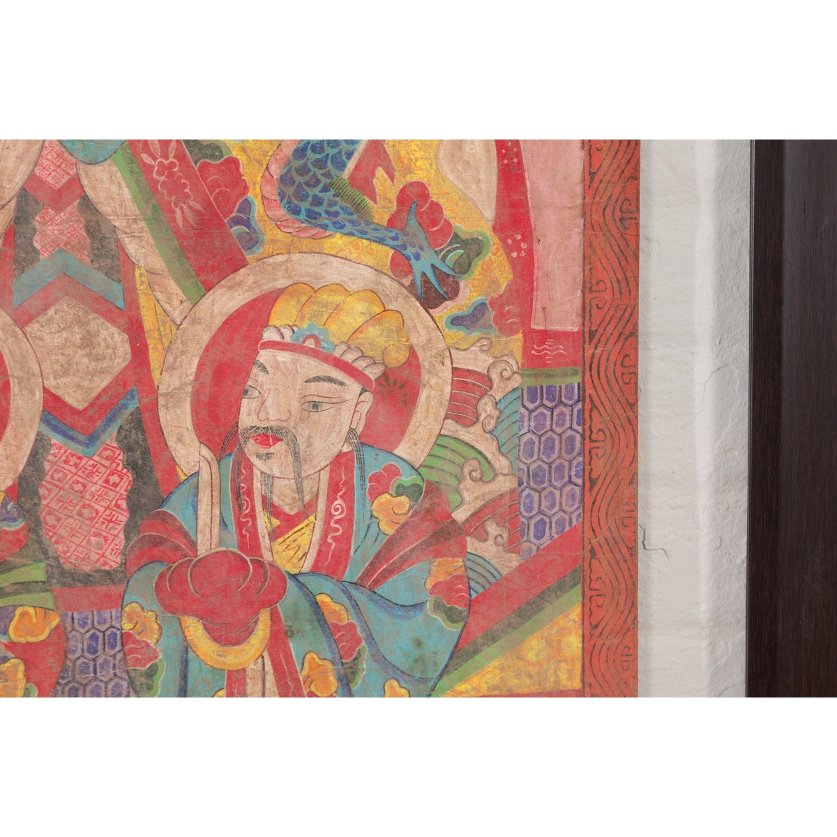 Mandarin Taoist Ceremonial Chinese Scroll Portrait Painting in Custom Frame-11. Asian & Chinese Furniture, Art, Antiques, Vintage Home Décor for sale at FEA Home