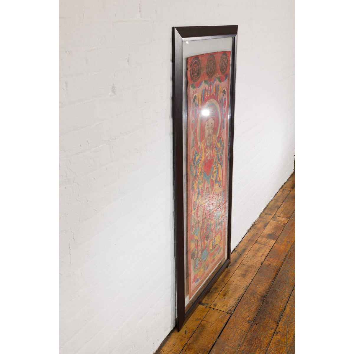 Mandarin Taoist Ceremonial Chinese Scroll Portrait Painting in Custom Frame-13. Asian & Chinese Furniture, Art, Antiques, Vintage Home Décor for sale at FEA Home