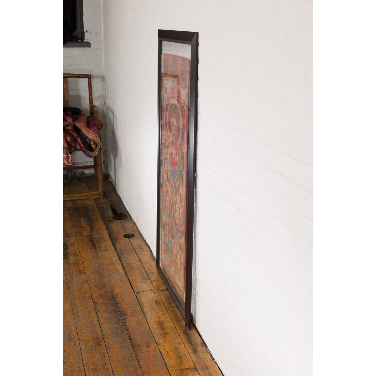 Mandarin Taoist Ceremonial Chinese Scroll Portrait Painting in Custom Frame-14. Asian & Chinese Furniture, Art, Antiques, Vintage Home Décor for sale at FEA Home
