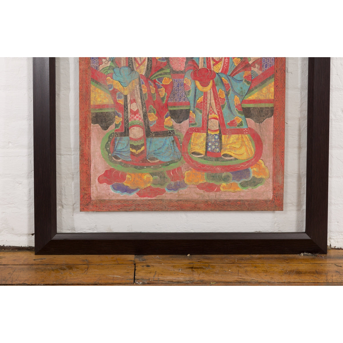 Mandarin Taoist Ceremonial Chinese Scroll Portrait Painting in Custom Frame-6. Asian & Chinese Furniture, Art, Antiques, Vintage Home Décor for sale at FEA Home