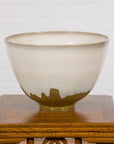 Contemporary White & Brown Glazed Ceramic Bowl-2. Asian & Chinese Furniture, Art, Antiques, Vintage Home Décor for sale at FEA Home