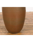 Large Brown Glazed Ceramic Vase with Mottled Finish-7. Asian & Chinese Furniture, Art, Antiques, Vintage Home Décor for sale at FEA Home