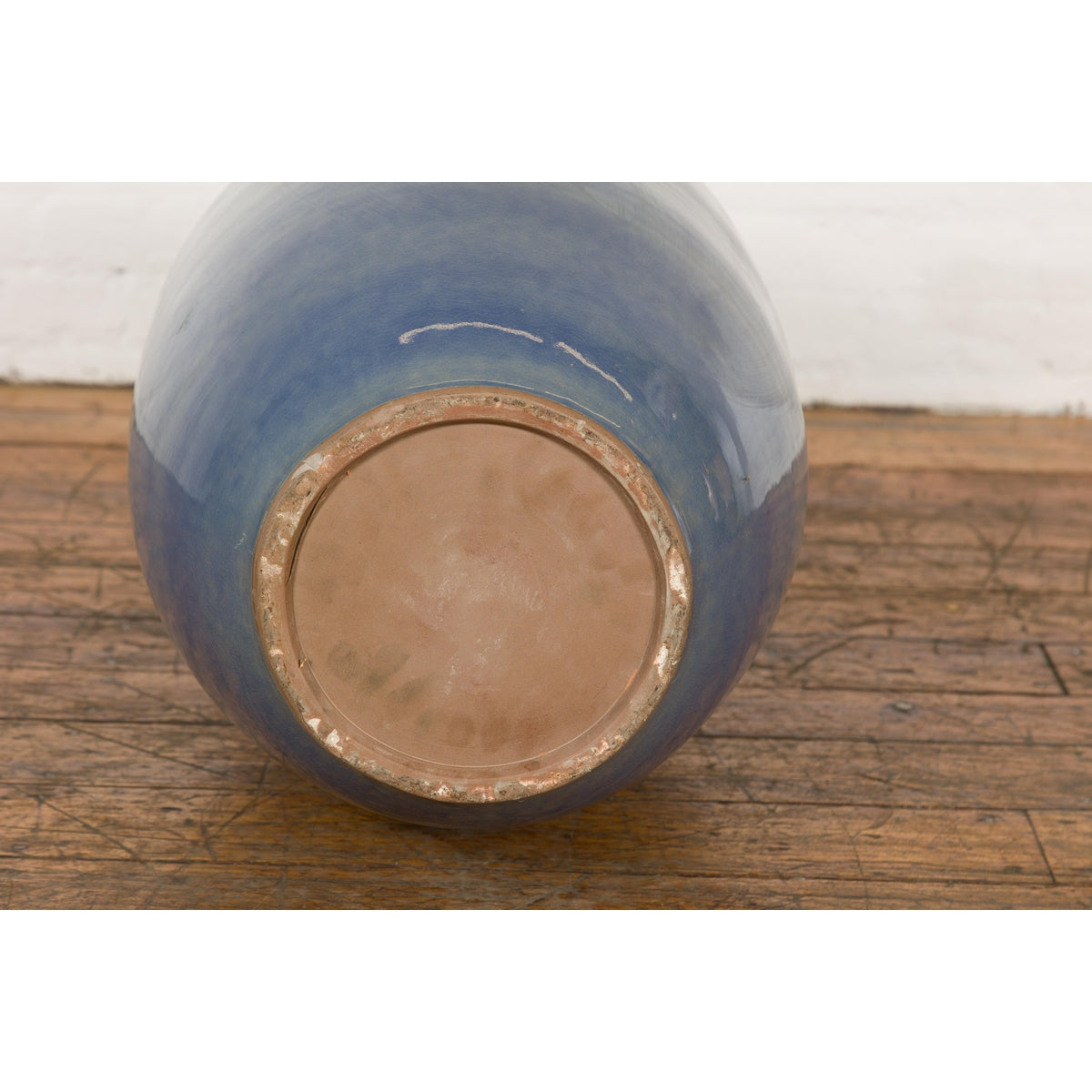 Tall Ceramic Blue Glazed Contemporary Vase-17. Asian & Chinese Furniture, Art, Antiques, Vintage Home Décor for sale at FEA Home