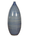 Tall Ceramic Blue Glazed Contemporary Vase-18. Asian & Chinese Furniture, Art, Antiques, Vintage Home Décor for sale at FEA Home