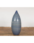 Tall Ceramic Blue Glazed Contemporary Vase-2. Asian & Chinese Furniture, Art, Antiques, Vintage Home Décor for sale at FEA Home