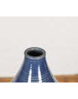 Tall Ceramic Blue Glazed Contemporary Vase-7. Asian & Chinese Furniture, Art, Antiques, Vintage Home Décor for sale at FEA Home