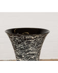 Vintage Black and White Ceramic Planter-4. Asian & Chinese Furniture, Art, Antiques, Vintage Home Décor for sale at FEA Home