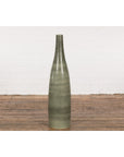 Prem Collection Green Glazed Vase with Green Finish and Blotched Accents-11. Asian & Chinese Furniture, Art, Antiques, Vintage Home Décor for sale at FEA Home