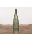 Prem Collection Green Glazed Vase with Green Finish and Blotched Accents-2. Asian & Chinese Furniture, Art, Antiques, Vintage Home Décor for sale at FEA Home