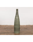 Prem Collection Green Glazed Vase with Green Finish and Blotched Accents-9. Asian & Chinese Furniture, Art, Antiques, Vintage Home Décor for sale at FEA Home