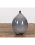 Prem Collection Hand Crafted Artisan Vase with Narrow Mouth and Blue Grey Glaze-10. Asian & Chinese Furniture, Art, Antiques, Vintage Home Décor for sale at FEA Home