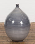 Prem Collection Hand Crafted Artisan Vase with Narrow Mouth and Blue Grey Glaze-12. Asian & Chinese Furniture, Art, Antiques, Vintage Home Décor for sale at FEA Home