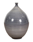 Prem Collection Hand Crafted Artisan Vase with Narrow Mouth and Blue Grey Glaze-1. Asian & Chinese Furniture, Art, Antiques, Vintage Home Décor for sale at FEA Home