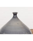 Prem Collection Hand Crafted Artisan Vase with Narrow Mouth and Blue Grey Glaze-5. Asian & Chinese Furniture, Art, Antiques, Vintage Home Décor for sale at FEA Home