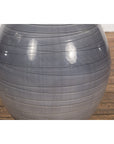 Prem Collection Hand Crafted Artisan Vase with Narrow Mouth and Blue Grey Glaze-7. Asian & Chinese Furniture, Art, Antiques, Vintage Home Décor for sale at FEA Home